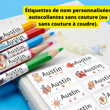 Étiquettes personnalisées - pour crayons et surfaces fines