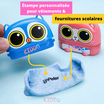 ⚡️Offre de la rentrée ⚡️: 1 KIDDO™ Étampe personnalisée acheté + 1 ruban thermocollant OFFERT