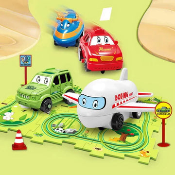 PuzzleRacer™ Kit de circuits automobiles pour enfants